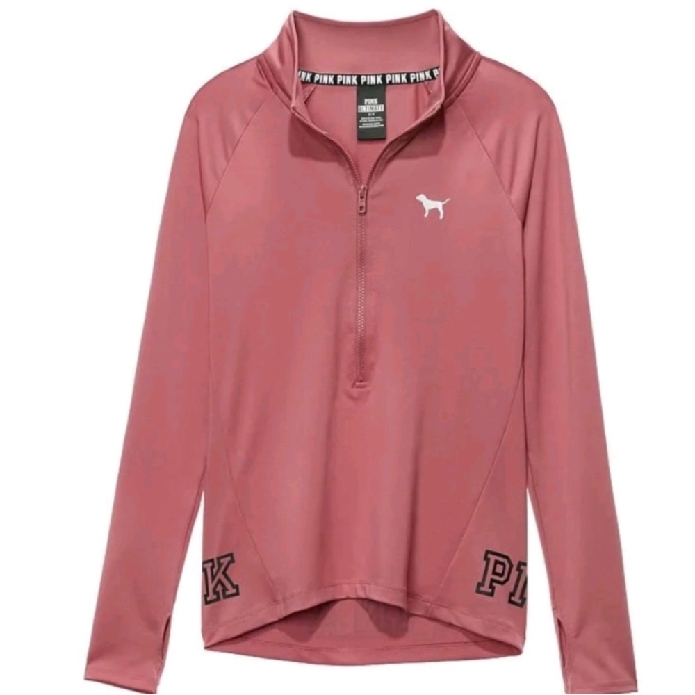💕Victoria’s Secret PINK Soft Begonia Ultimate Quarter Zip Jacket Size S💕